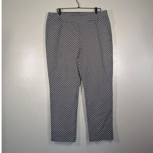 Chicos 3R (16R) Dress Capri Pants Stretch Pockets High Rise Diamond Print Pullon